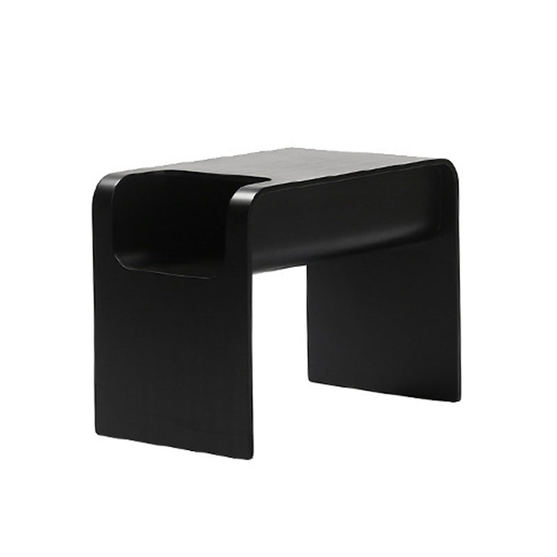 Minimalist Rectangular Geometric Solid Wood 2-Tier End Table