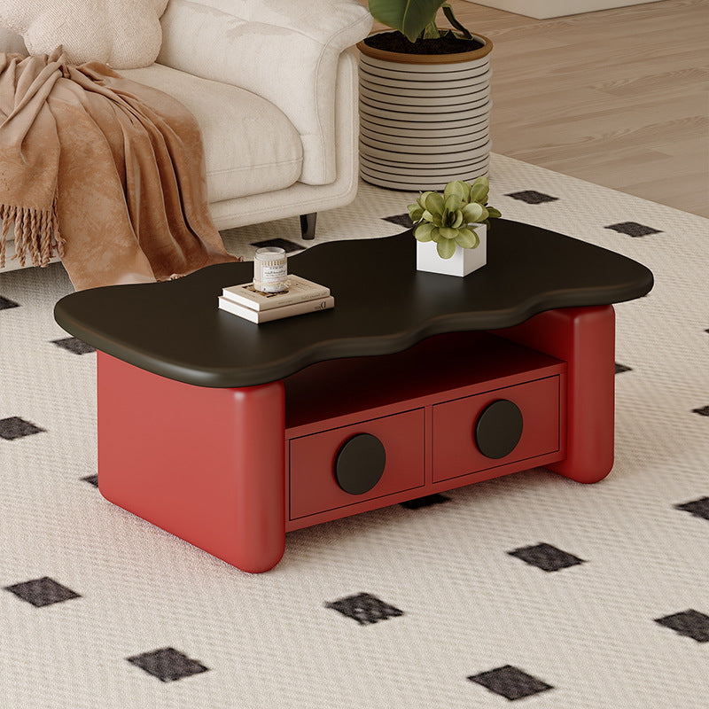 Nordic Solid Wood 3-Tier Rectangular Coffee Table