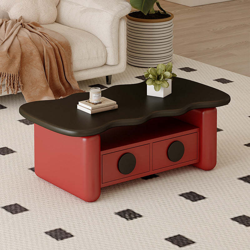Nordic Solid Wood 3-Tier Rectangular Coffee Table