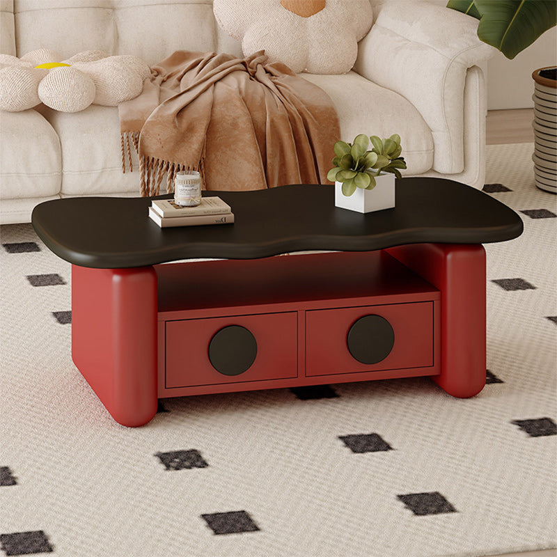 Nordic Solid Wood 3-Tier Rectangular Coffee Table