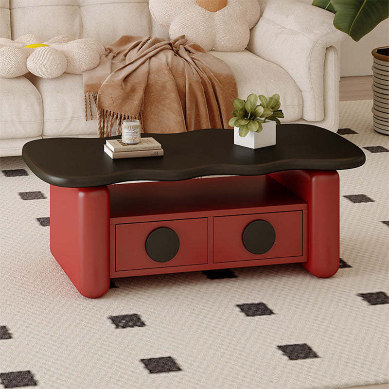 Nordic Solid Wood 3-Tier Rectangular Coffee Table