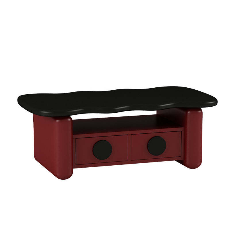 Nordic Solid Wood 3-Tier Rectangular Coffee Table