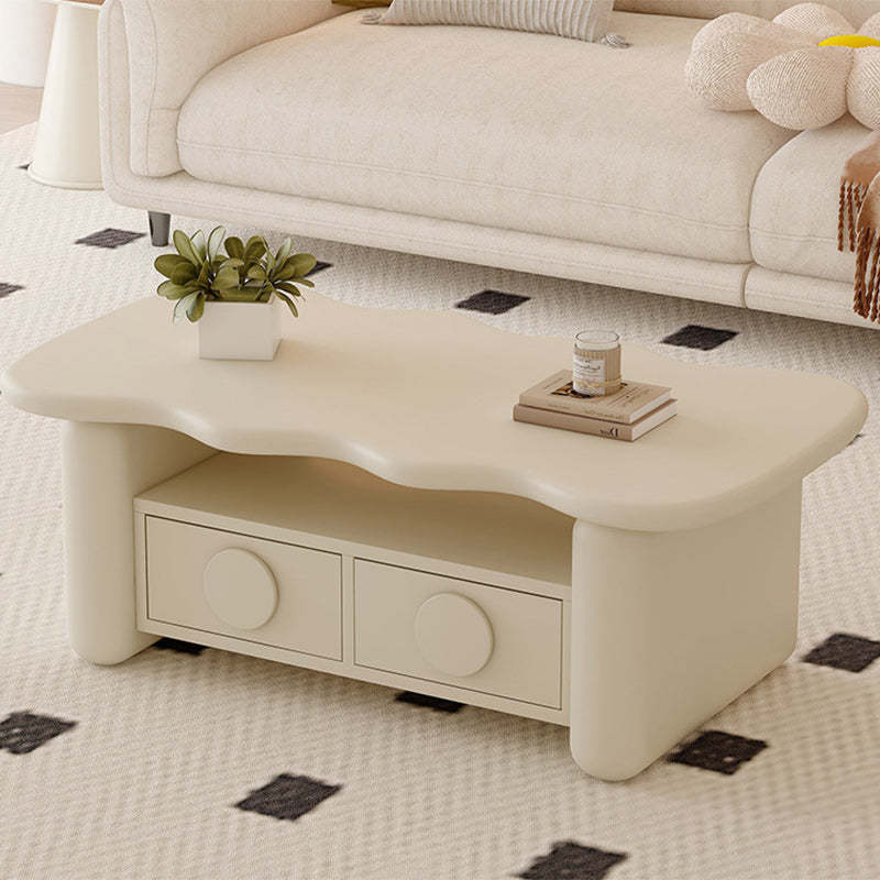 Nordic Solid Wood 3-Tier Rectangular Coffee Table