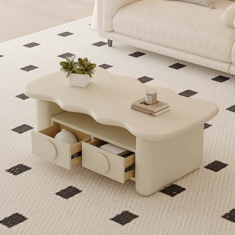 Nordic Solid Wood 3-Tier Rectangular Coffee Table