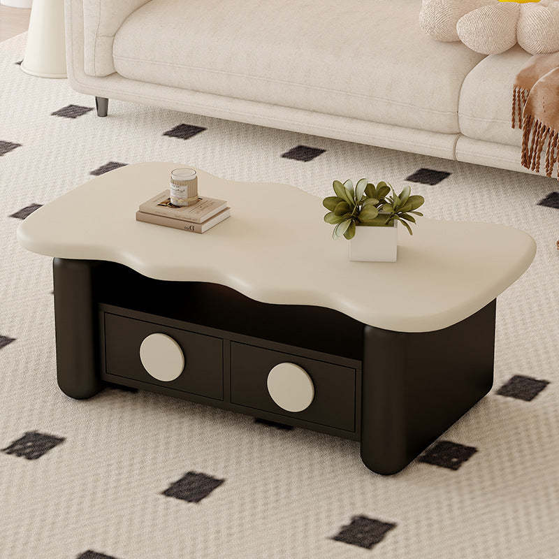Nordic Solid Wood 3-Tier Rectangular Coffee Table