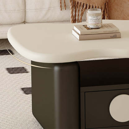 Nordic Solid Wood 3-Tier Rectangular Coffee Table