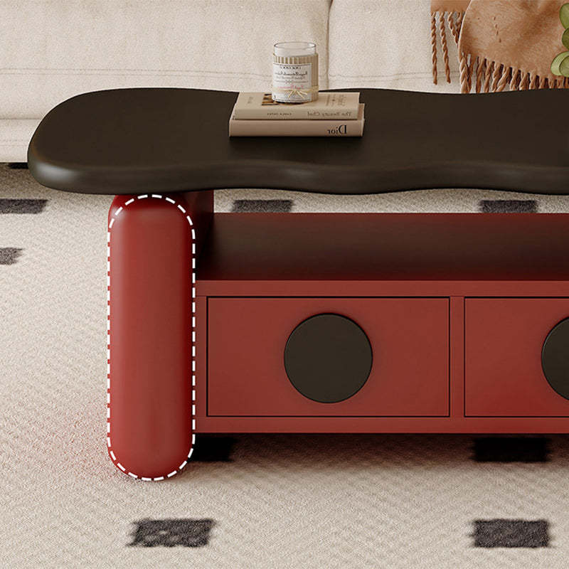 Nordic Solid Wood 3-Tier Rectangular Coffee Table