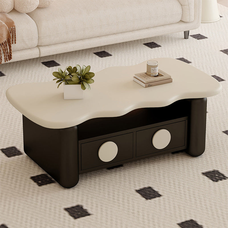 Nordic Solid Wood 3-Tier Rectangular Coffee Table