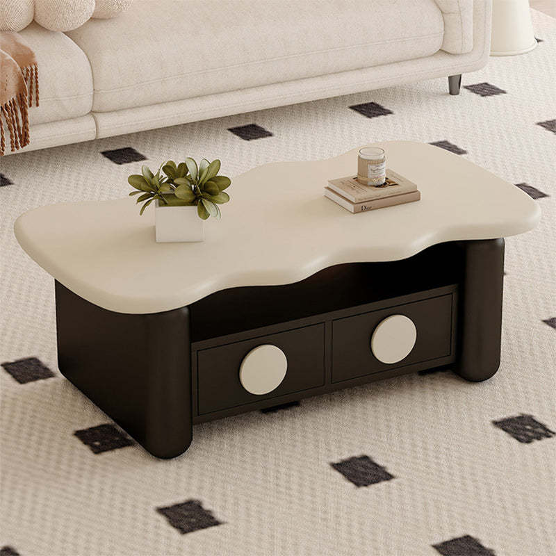 Nordic Solid Wood 3-Tier Rectangular Coffee Table