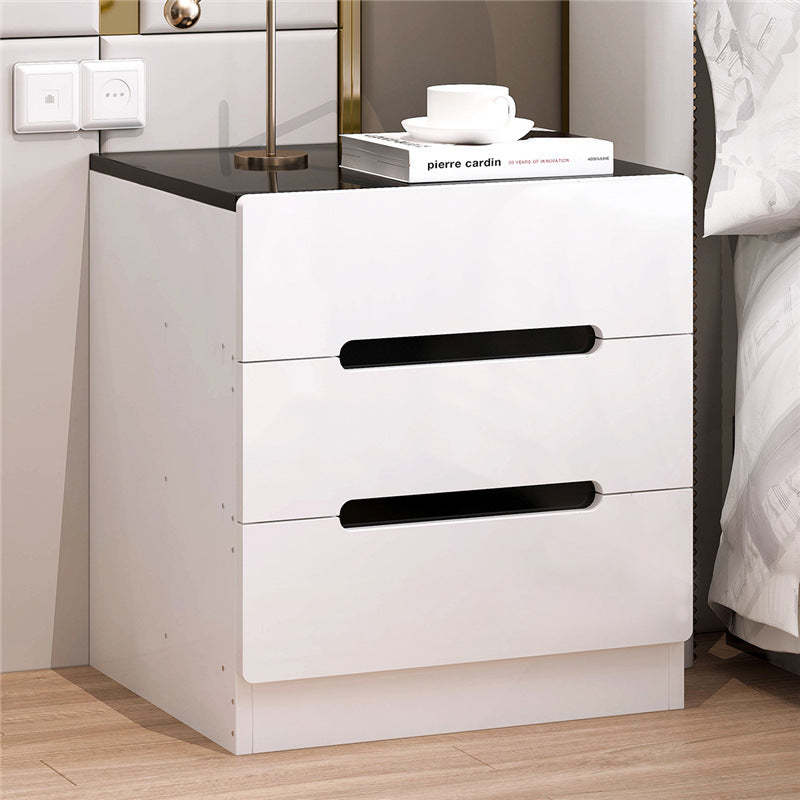 Minimalist Square Artificial Board 3-Drawer Nightstand