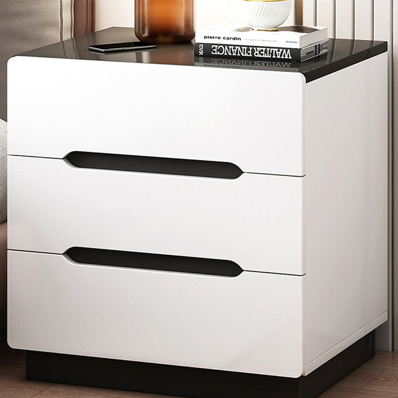 Minimalist Square Artificial Board 3-Drawer Nightstand