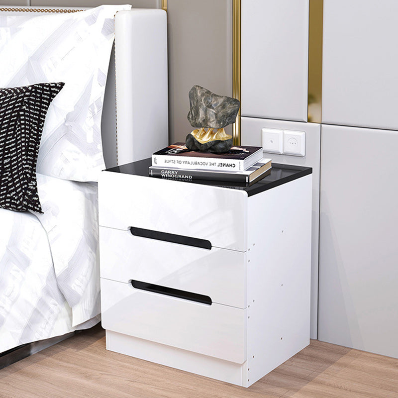Minimalist Square Artificial Board 3-Drawer Nightstand