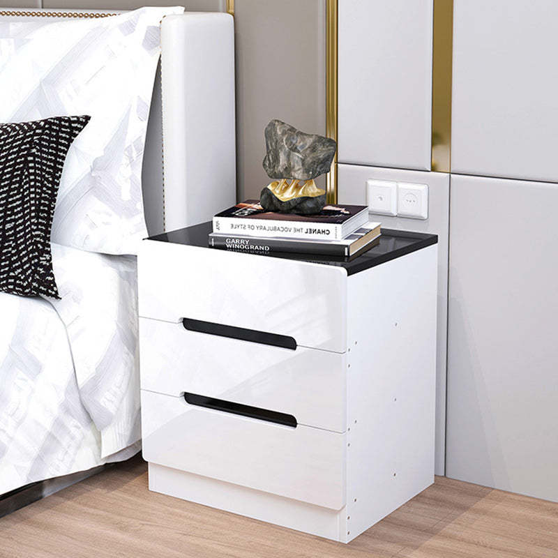 Minimalist Square Artificial Board 3-Drawer Nightstand