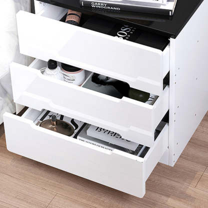 Minimalist Square Artificial Board 3-Drawer Nightstand