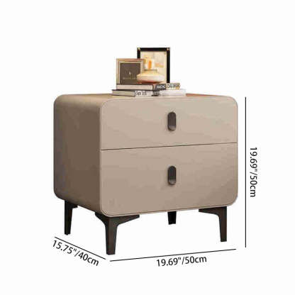 Nordic Square Artificial Board 2-Drawer Nightstand — Indigo