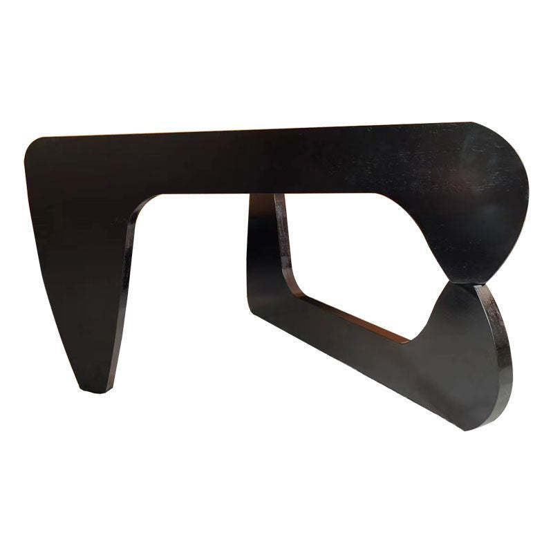 Modern Triangle Solid Wood Glass Coffee Table