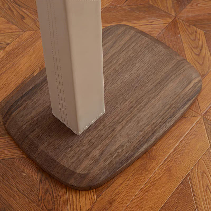 Modern Liftable Swivel Leather Solid Wood End Table