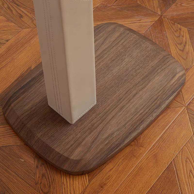 Modern Liftable Swivel Leather Solid Wood End Table