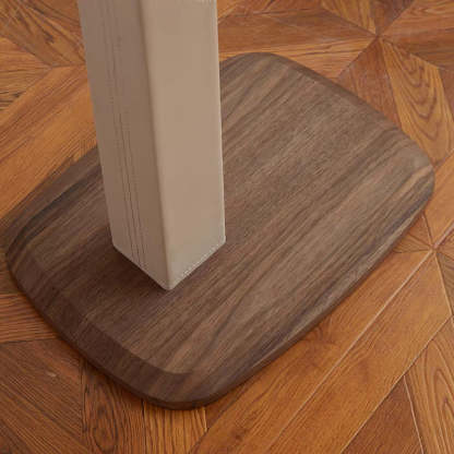 Modern Liftable Swivel Leather Solid Wood End Table