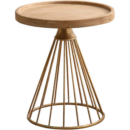 Rustic Conical Iron Round Side Table