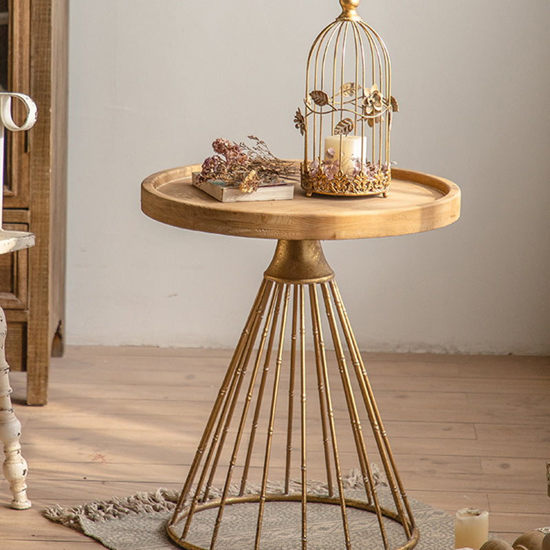 Rustic Conical Iron Round Side Table