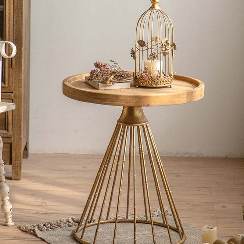 Rustic Conical Iron Round Side Table