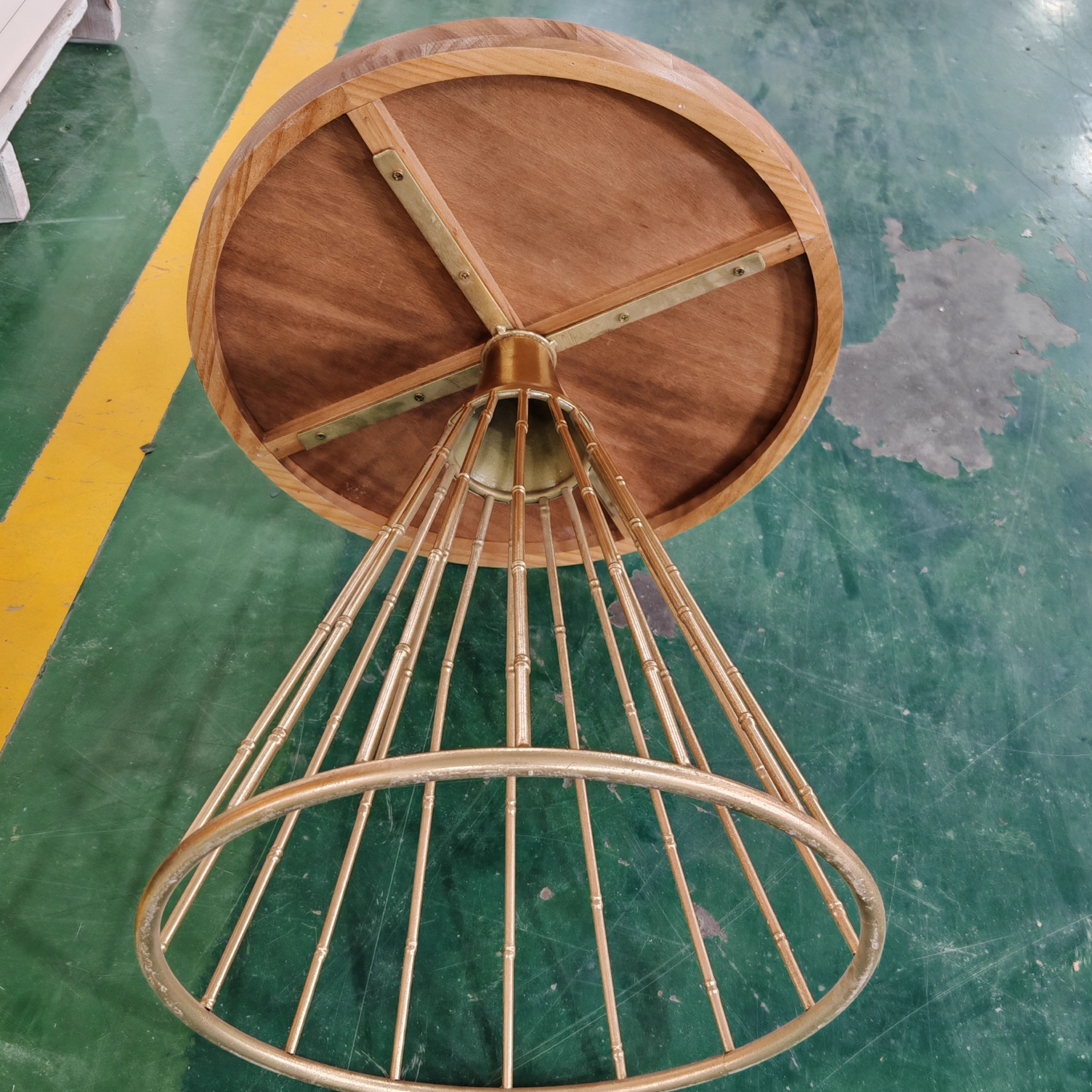 Rustic Conical Iron Round Side Table