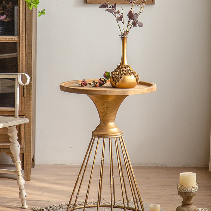 Rustic Conical Iron Round Side Table