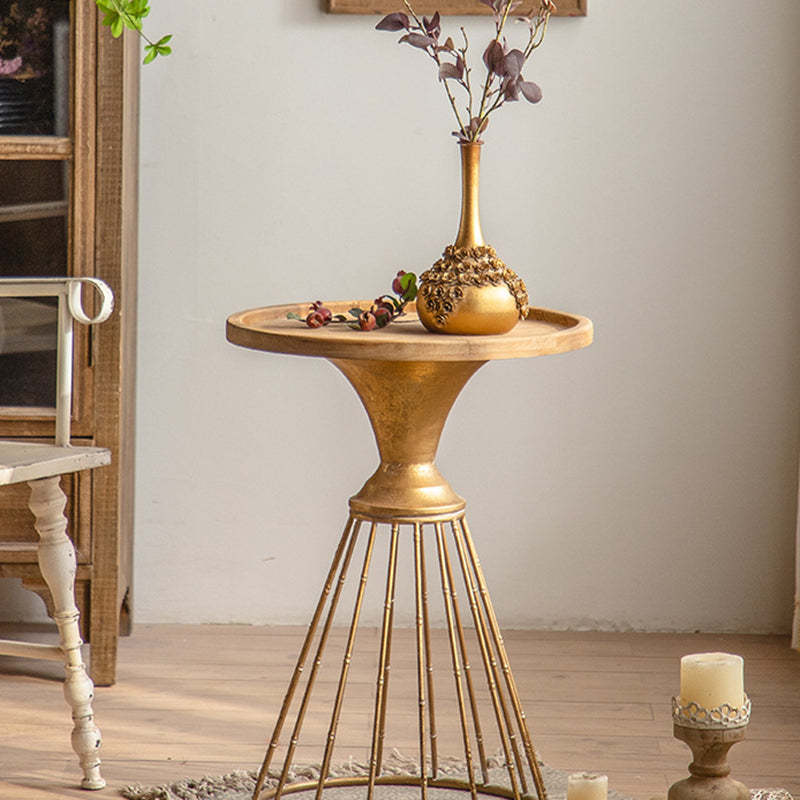 Rustic Conical Iron Round Side Table