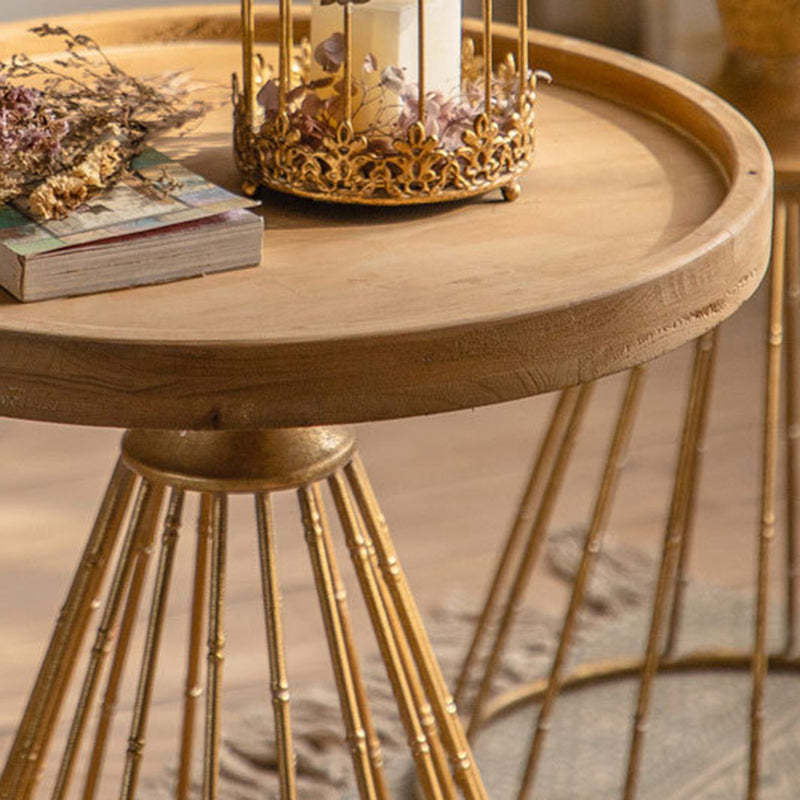 Rustic Conical Iron Round Side Table