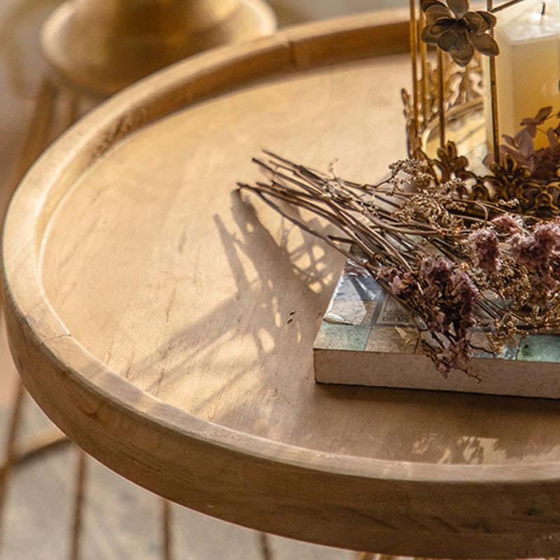 Rustic Conical Iron Round Side Table