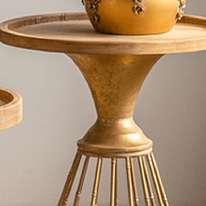 Rustic Conical Iron Round Side Table