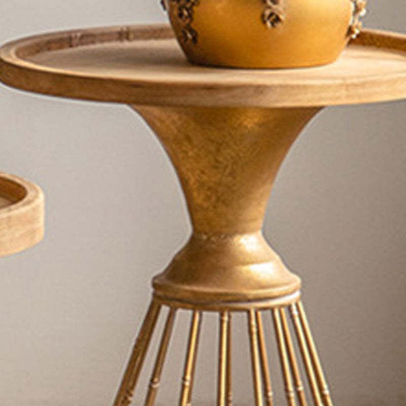 Rustic Conical Iron Round Side Table