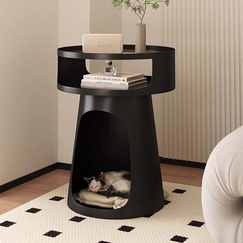 Nordic Cream Glass Iron Cabinet Side Table
