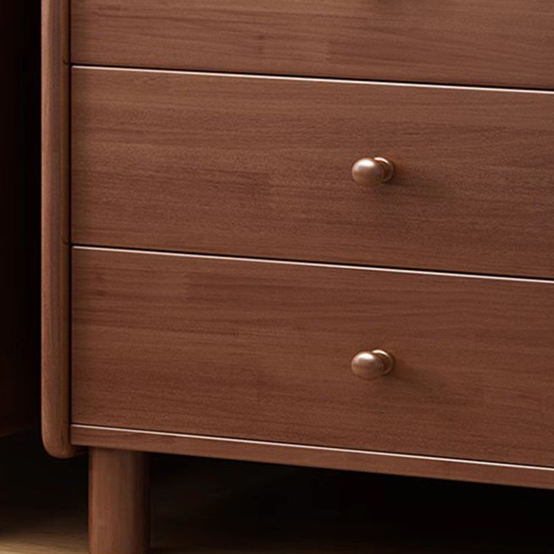 Contemporary Curved Solid Wood 2/3-Drawer Nightstand