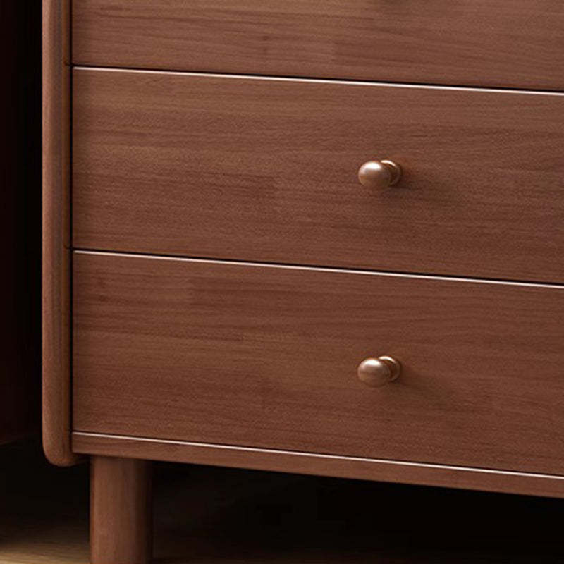 Contemporary Curved Solid Wood 2/3-Drawer Nightstand