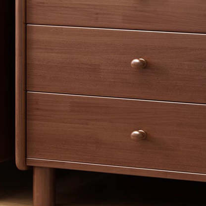 Contemporary Curved Solid Wood 2/3-Drawer Nightstand