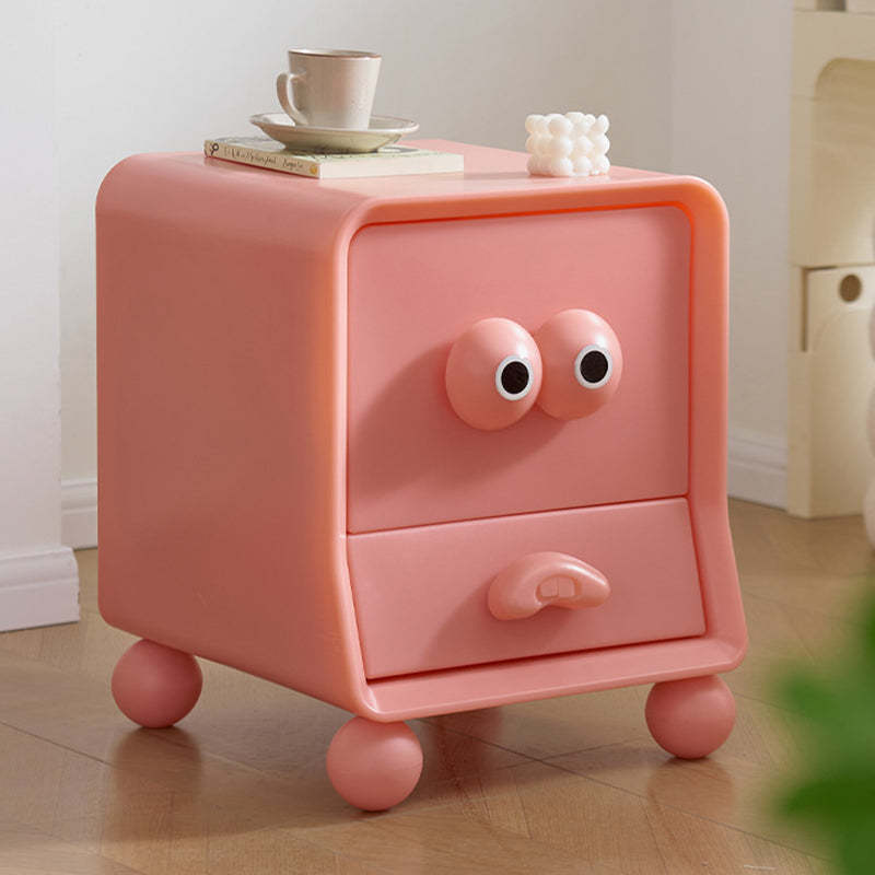 Big Eyes Nightstand 2-Drawer — Milk White