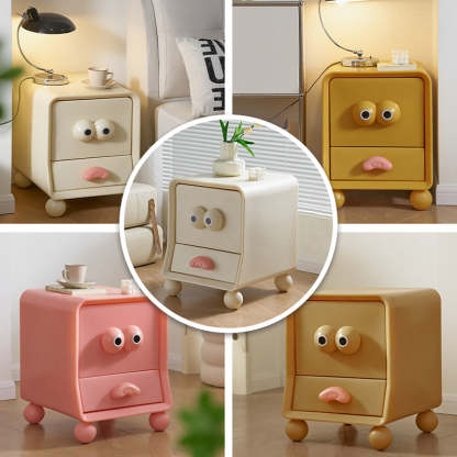 Big Eyes Nightstand 2-Drawer — Black
