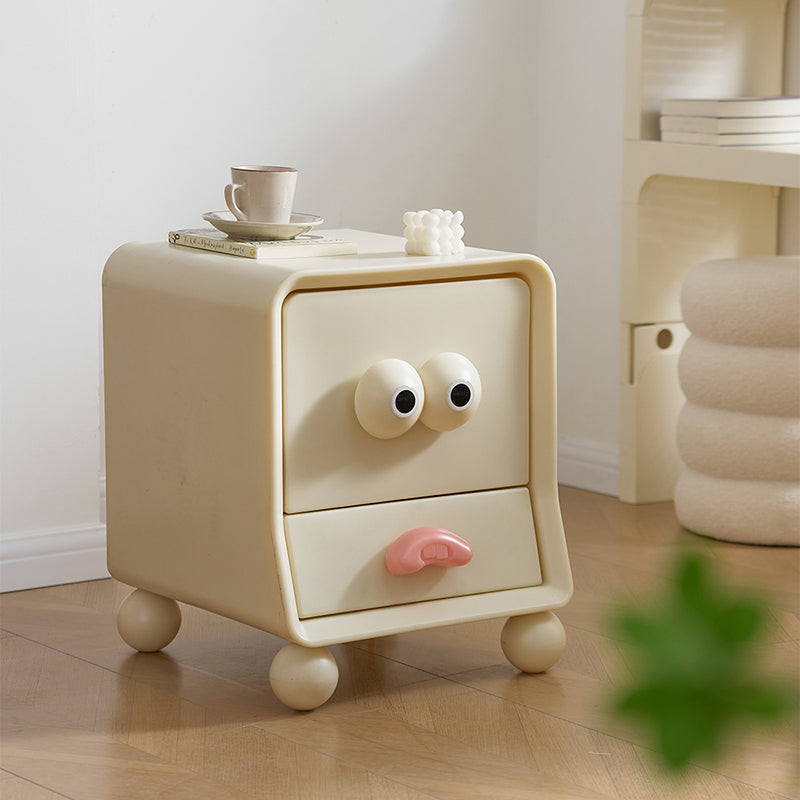 Big Eyes Nightstand 2-Drawer — White