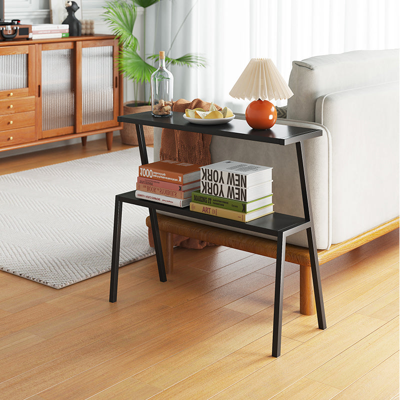 Minimalist Rectangle Iron 2-Tier Side Table