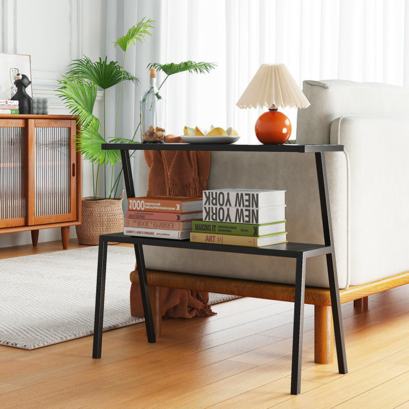 Minimalist Rectangle Iron 2-Tier Side Table