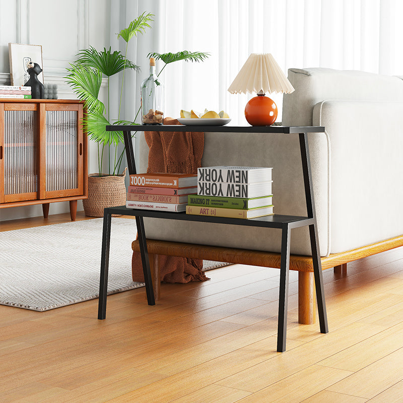 Minimalist Rectangle Iron 2-Tier Side Table