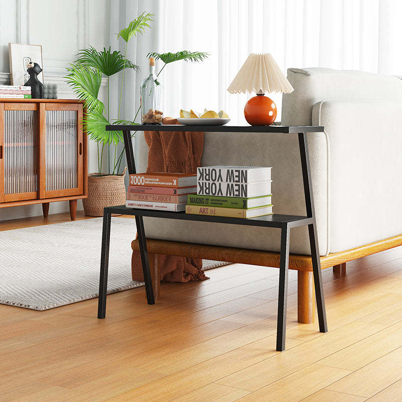 Minimalist Rectangle Iron 2-Tier Side Table