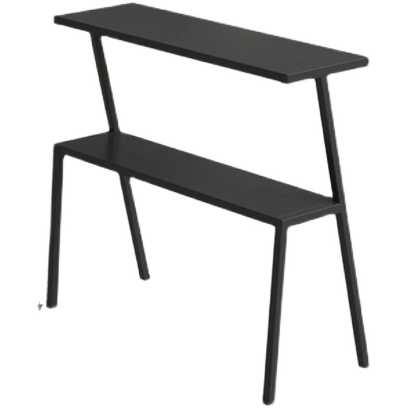 Minimalist Rectangle Iron 2-Tier Side Table