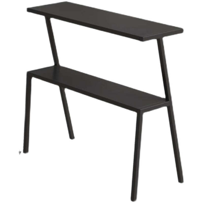 Minimalist Rectangle Iron 2-Tier Side Table