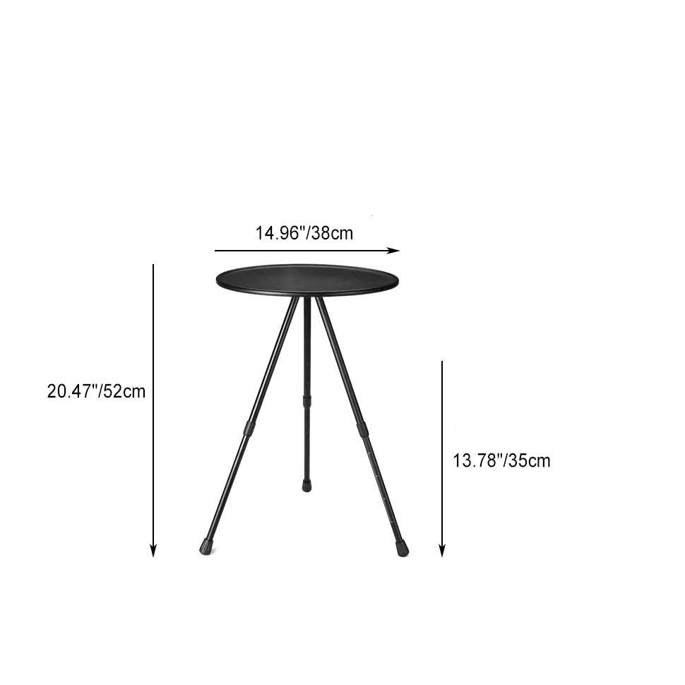 Modern Round Tripod Aluminum Outdoor Coffee Table