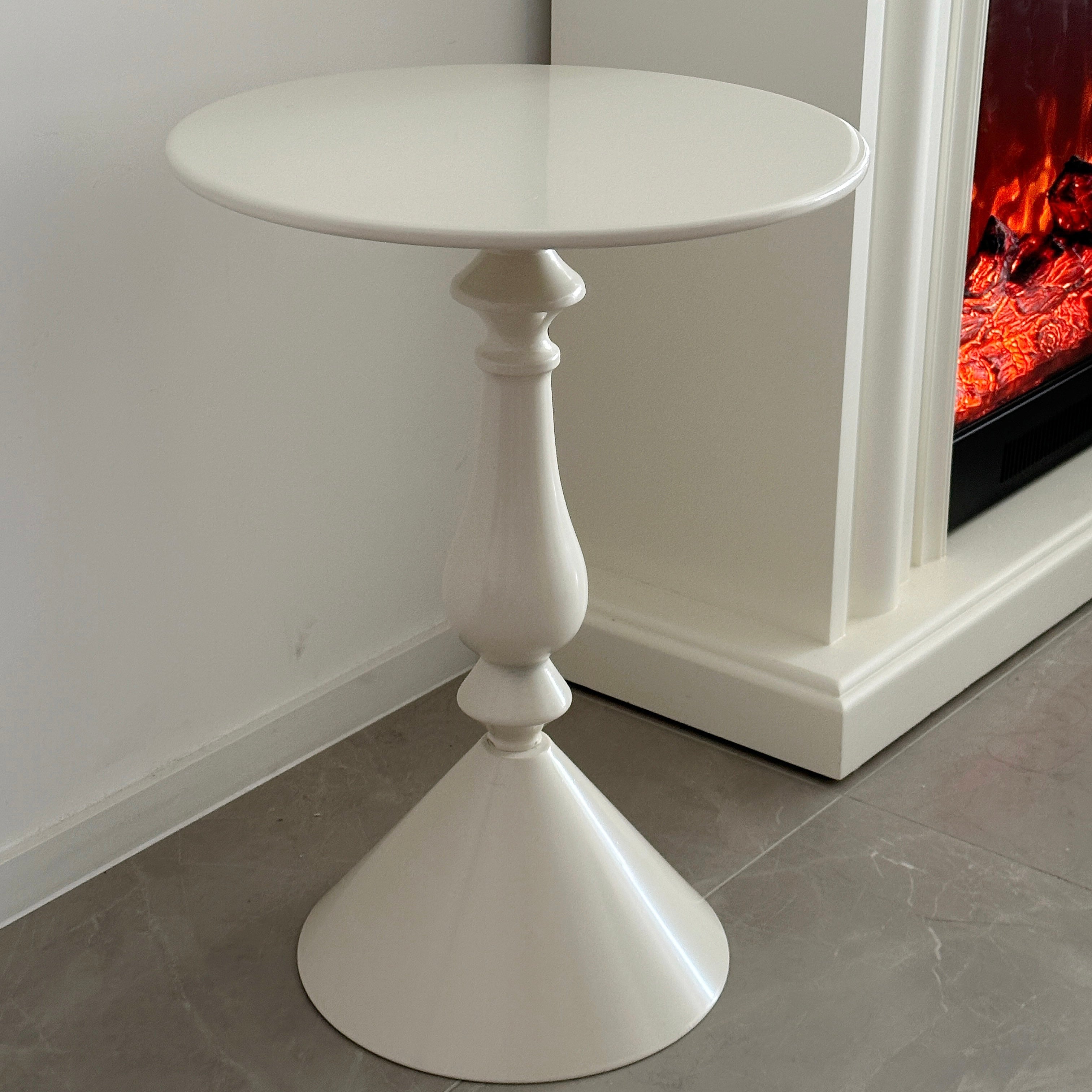 Nordic Round Candlestick Base Steel Coffee Table