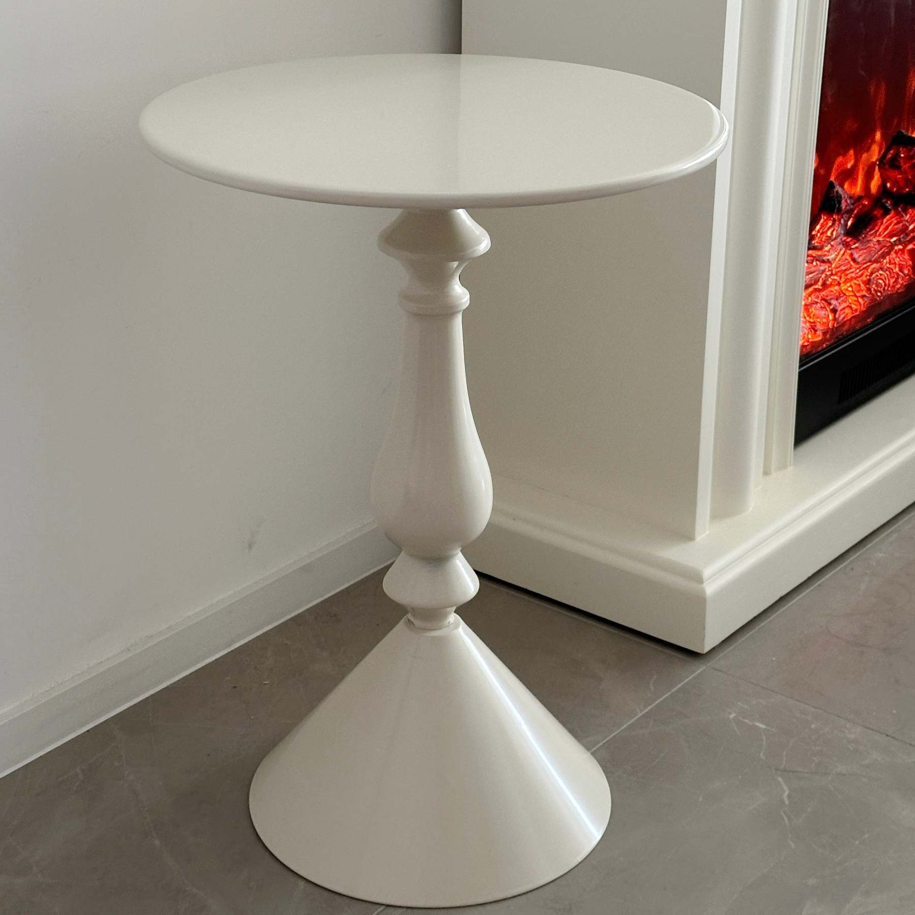 Nordic Round Candlestick Base Steel Coffee Table