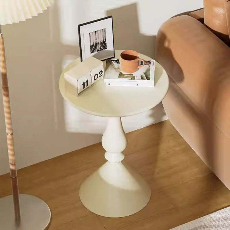 Nordic Round Candlestick Base Steel Coffee Table